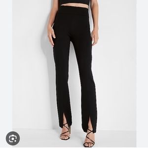 Express Straight High Rise V slit Pant BlackNWT XS